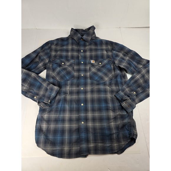 Carhartt Other - Carhartt Shirt Mens Small Pearl Snap Plaid Relaxed Fit Workwear 103319412 Work
